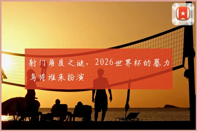 射门角度之谜,2026世界杯的暴力鸟将谁来扮演